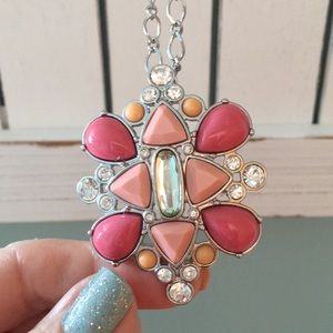 Lia Sophia long necklace/broach.